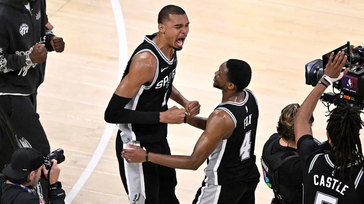 Spurs’ WCF MVP Victor Wembanyama in tears after taking down Thunder in Game 7