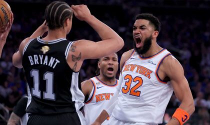 Injured WWE Star Bronson Reed Goes All-In on Knicks Closing Out Finals in Game 5