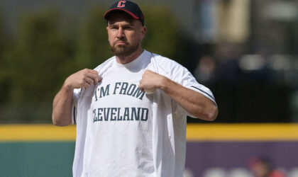 Rain Ruined Travis Kelce’s Guardians First Pitch — But Here’s When Fans Might Actually See Him