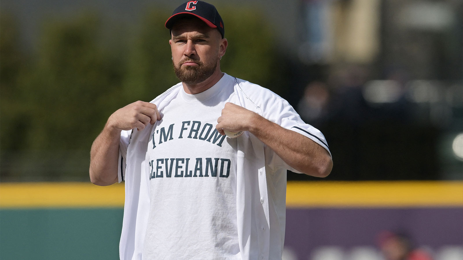 Rain Ruined Travis Kelce’s Guardians First Pitch — But Here’s When Fans Might Actually See Him