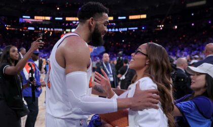 Karl-Anthony Towns Credits Fiancée Jordyn Woods in Emotional Title Speech — Her Response Says It All