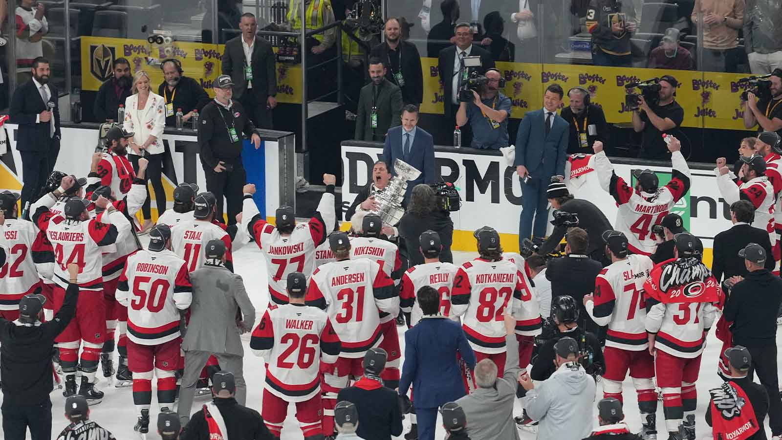 20 Years Apart: Rod Brind’Amour Lifts the Cup Again — and Carolina Goes Wild