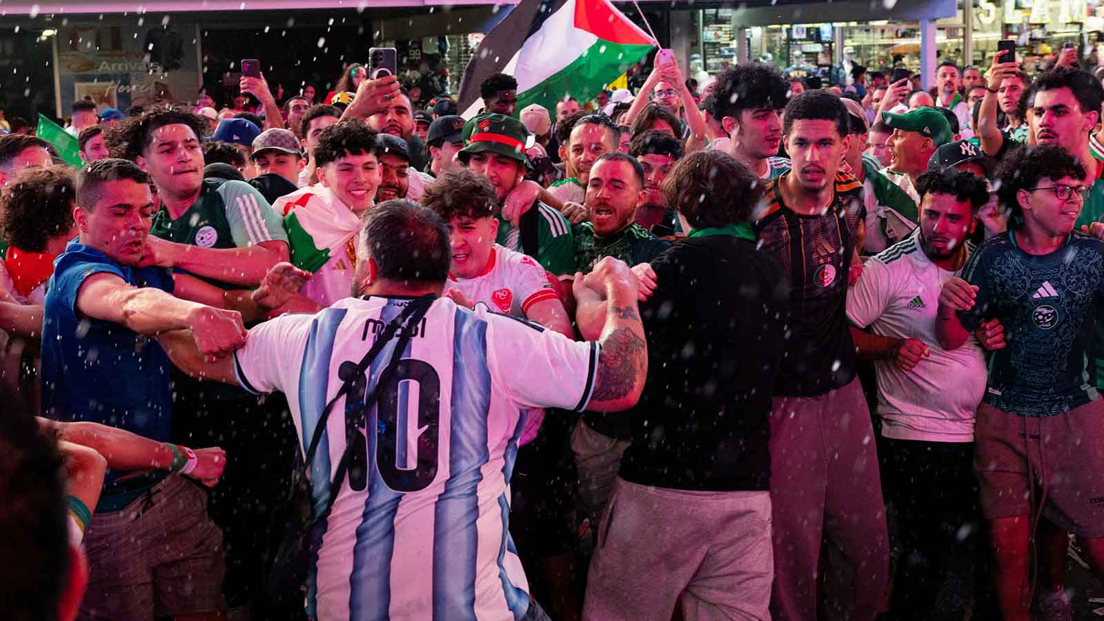 Chaos in Times Square: Algerian and Argentine Fans Brawl Before World Cup Showdown