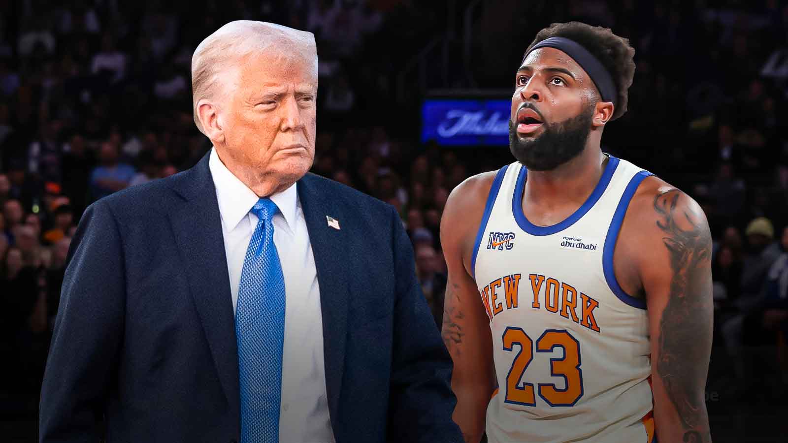 Trump’s MSG Invasion Sparks Security Frenzy: Mitchell Robinson Drops Shocking Response to Fan’s Wild Prediction