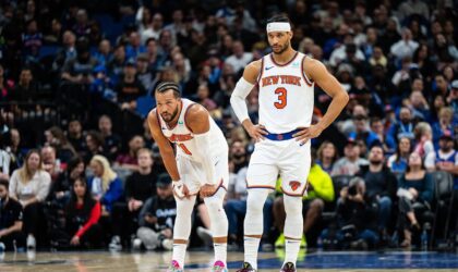 Jalen Brunson and Josh Hart Just Threw Strikes at Yankee Stadium — and the Crowd Ate It Up