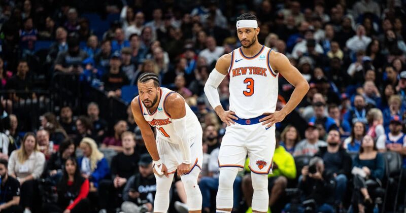 Jalen Brunson and Josh Hart Just Threw Strikes at Yankee Stadium — and the Crowd Ate It Up