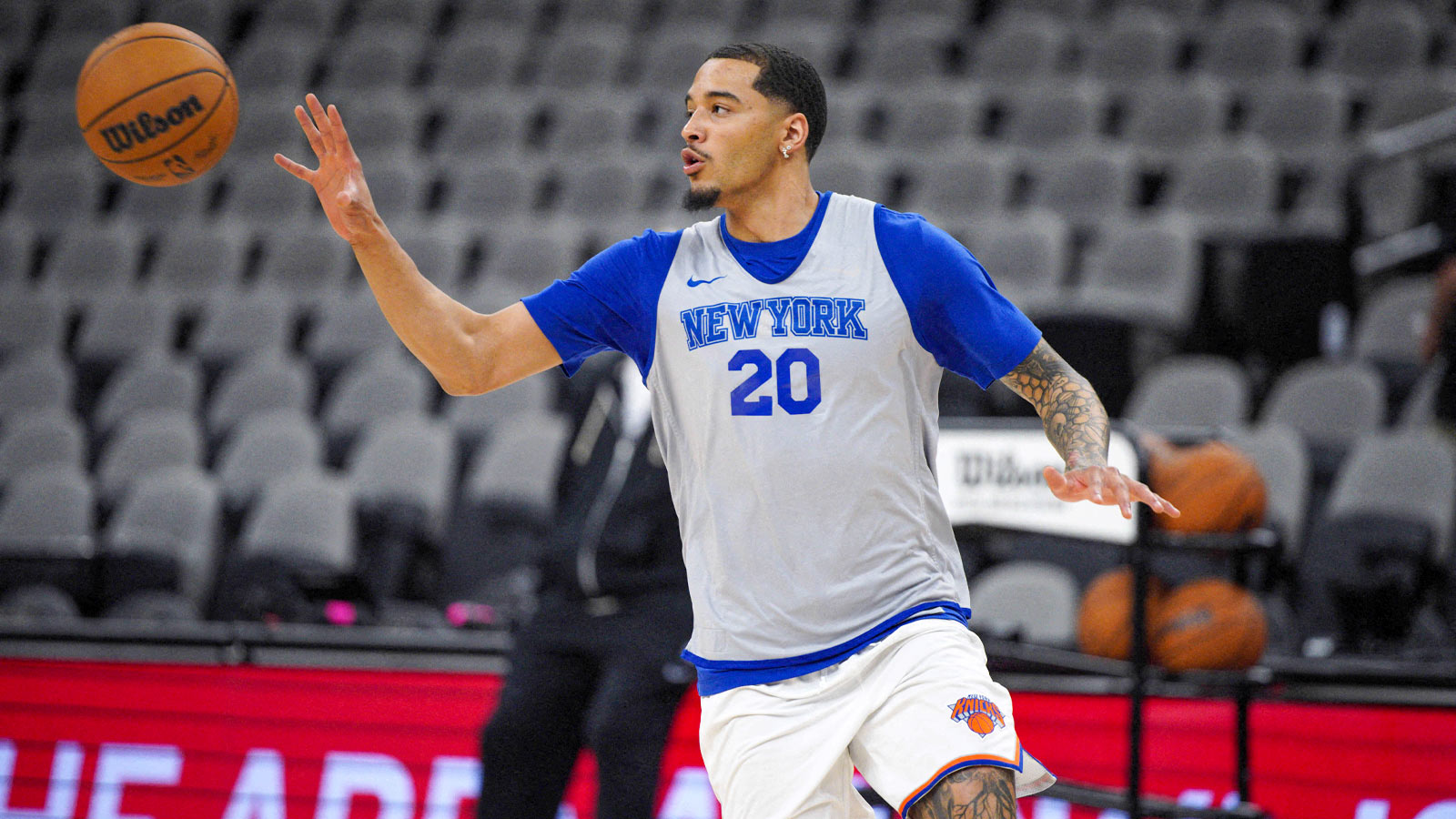 Jeremy Sochan Went Shirtless at the Knicks Parade and It Was Pure JR Smith Energy