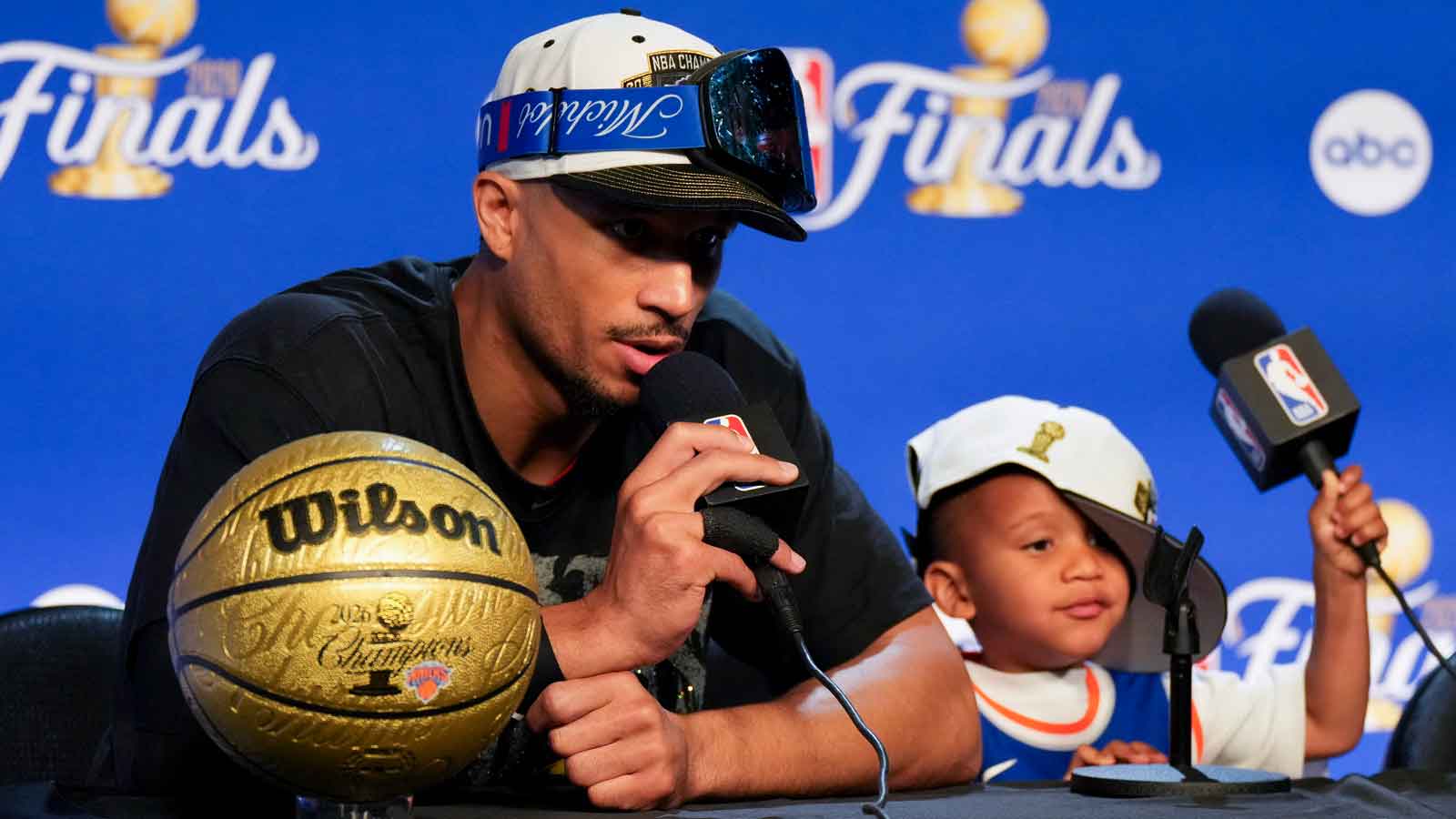 Josh Hart’s Twin Sons Stole the Show at the Knicks’ Game 5 Presser