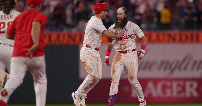 Phillies Broadcasters Wore Giant Fake Beards for Brandon Marsh and It Wasn’t Just a Joke