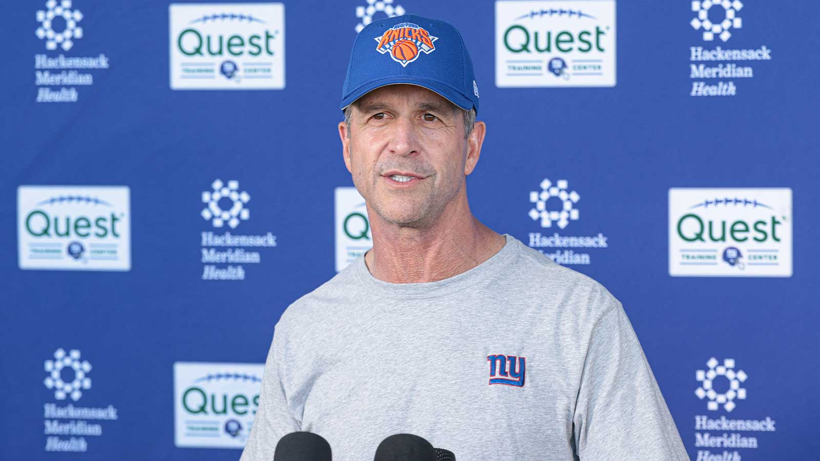 Giants’ John Harbaugh Won’t Talk Knicks Finals Ticket — What He Said Instead
