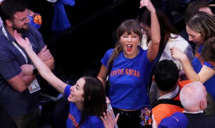 Taylor Swift’s Courtside Meltdown Has Knicks Fans Calling Her a Lucky Charm