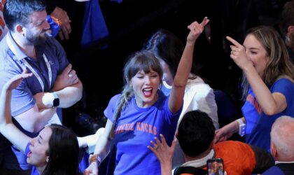 Taylor Swift Spotted Celebrating Knicks’ 29-Point Comeback — Fans React to Her Postgame Frenzy