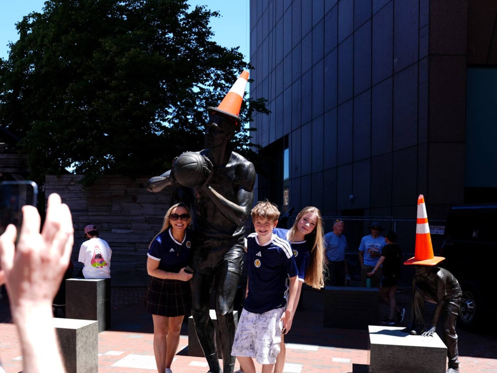 Scotland Fans Brought a Weird Glasgow Tradition to Boston and Statues Are Getting Cone’d