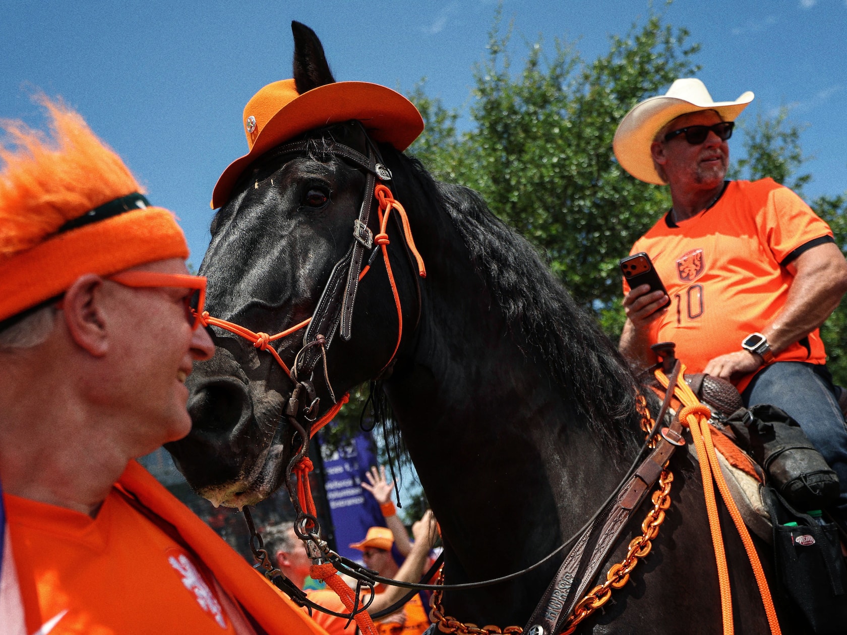 30,000 Orange Fans Took Over Houston Before a World Cup Match. A Horse Joined the Party.