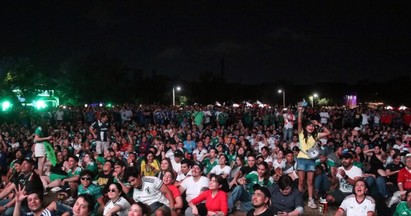 Mexico Fans Invent a New Sport at World Cup Fan Fest and It Involves a Bridge