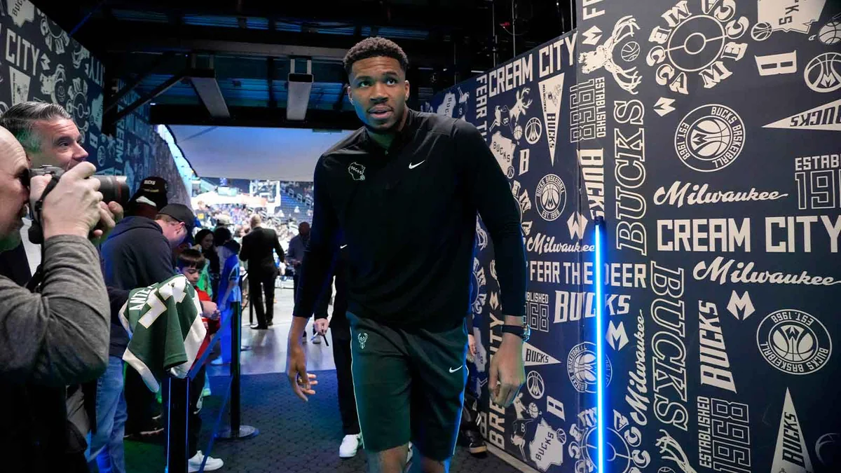 Giannis Antetokounmpo Saw His New Heat Jersey and Could Barely Get Words Out