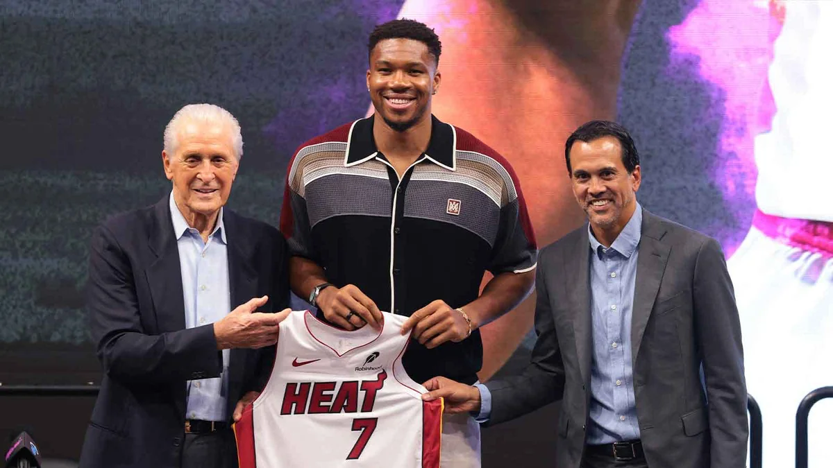Pat Riley Compares Giannis Antetokounmpo to Magic Johnson and the Heat Are All In