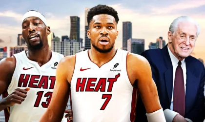 Giannis Antetokounmpo landed in Miami. Pat Riley’s pitch to LeBron is already underway.