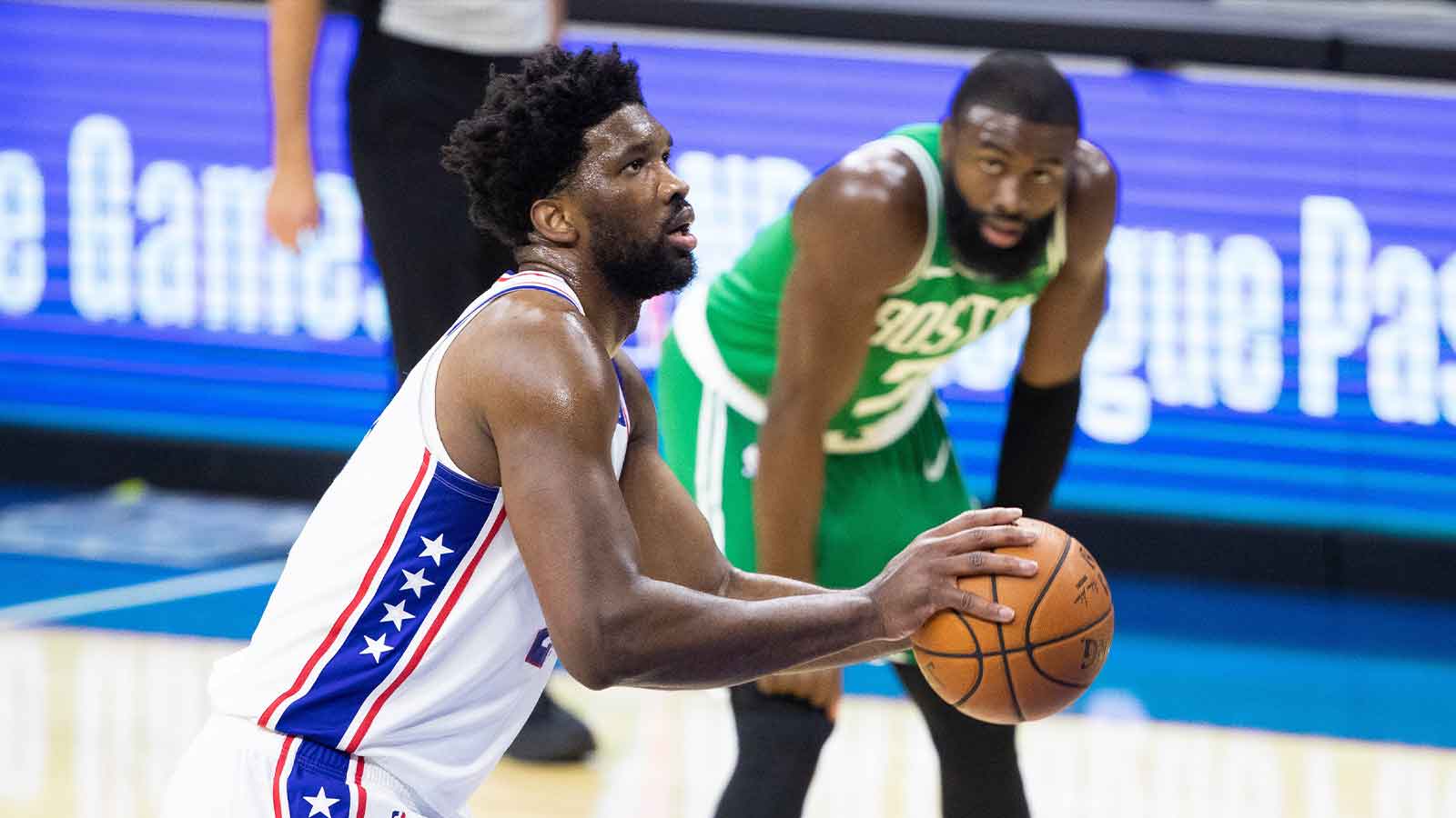 Stephen A. Smith Bet You Jaylen Brown Won’t Care About Embiid’s Flopping Now That They’re Teammates