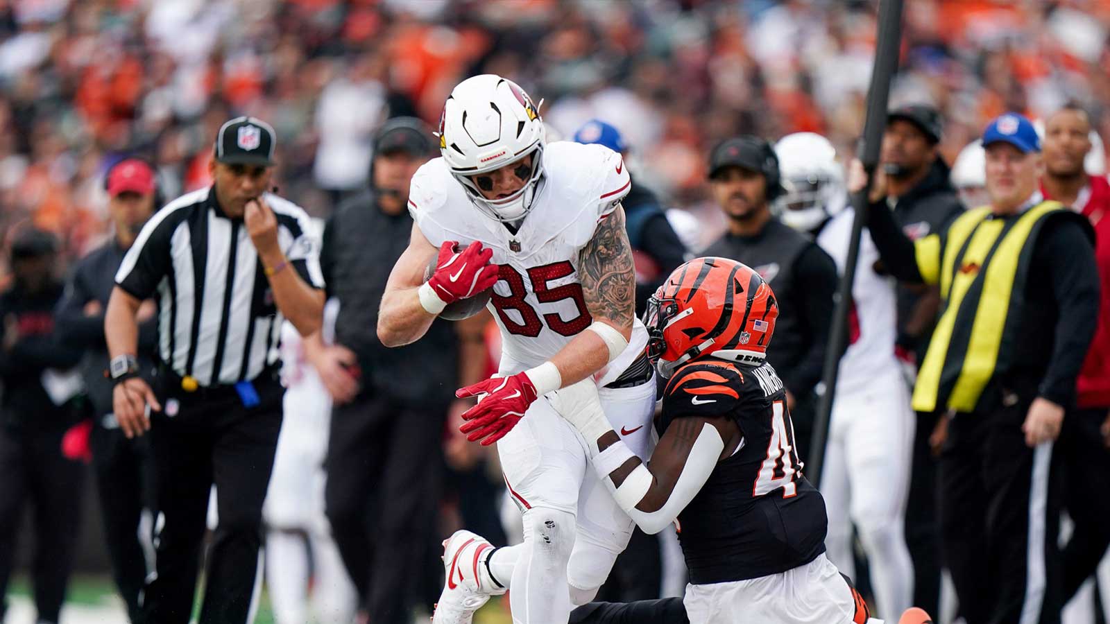 Cardinals’ Trey McBride Delivers Blunt One-Liner About Rookie Jeremiyah Love