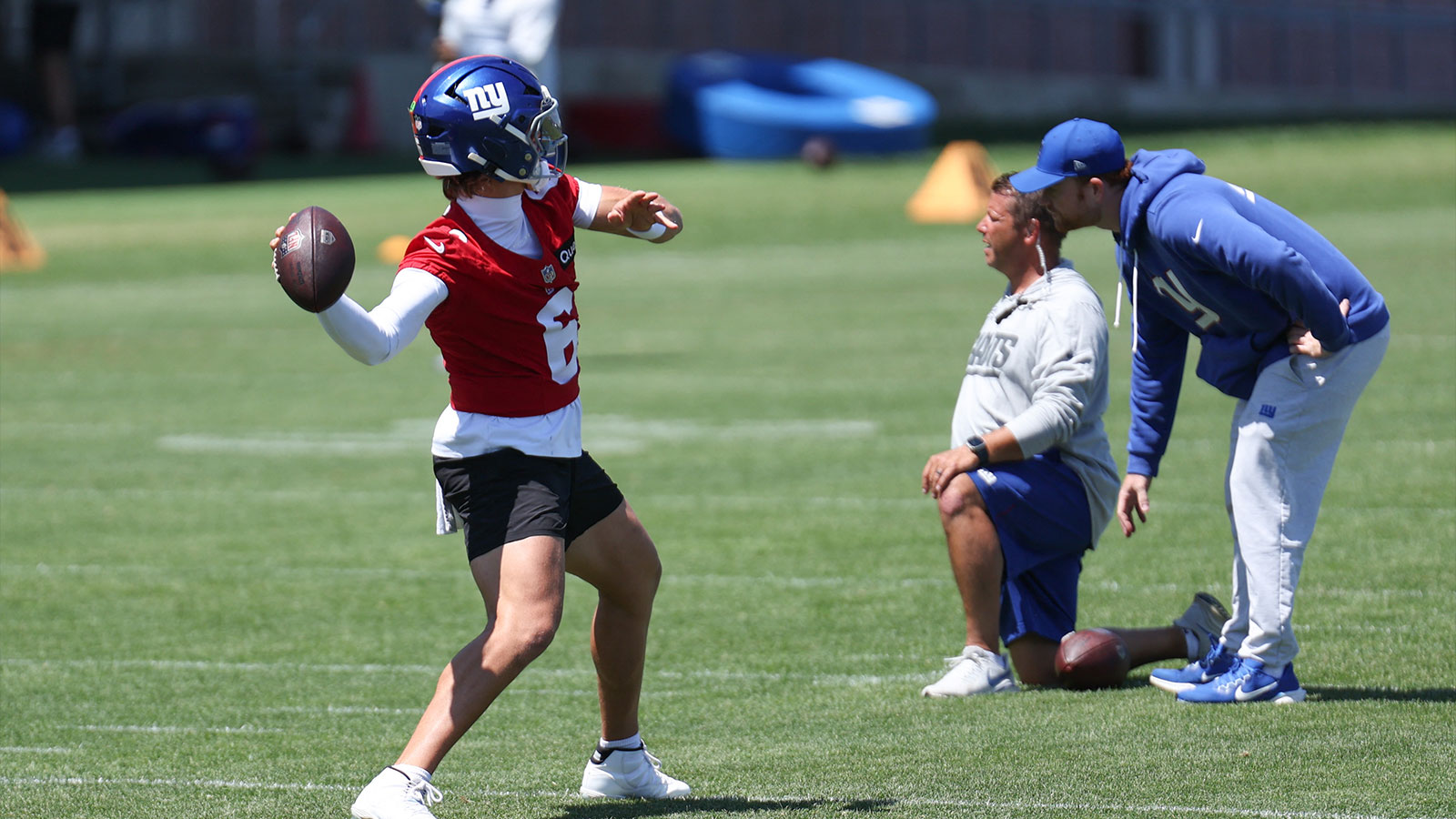Giants QB Jaxson Dart Threw a Deep Ball Off a Jet Ski on July 4 and It Was Perfect