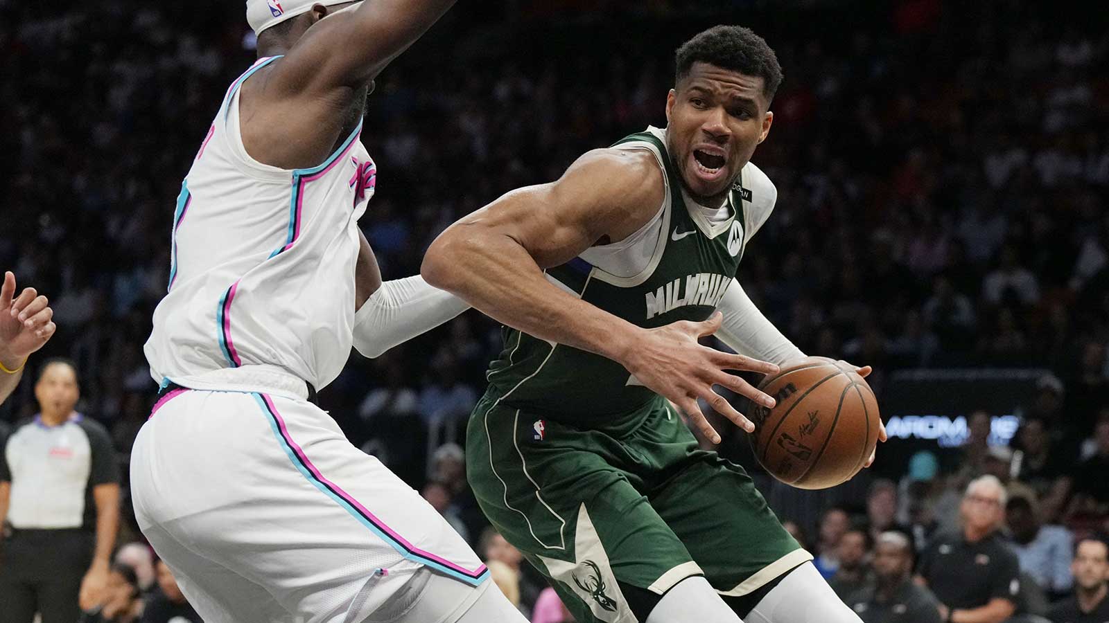 Giannis Antetokounmpo Picked a Heat Teammate as the Best American Big Man in the NBA