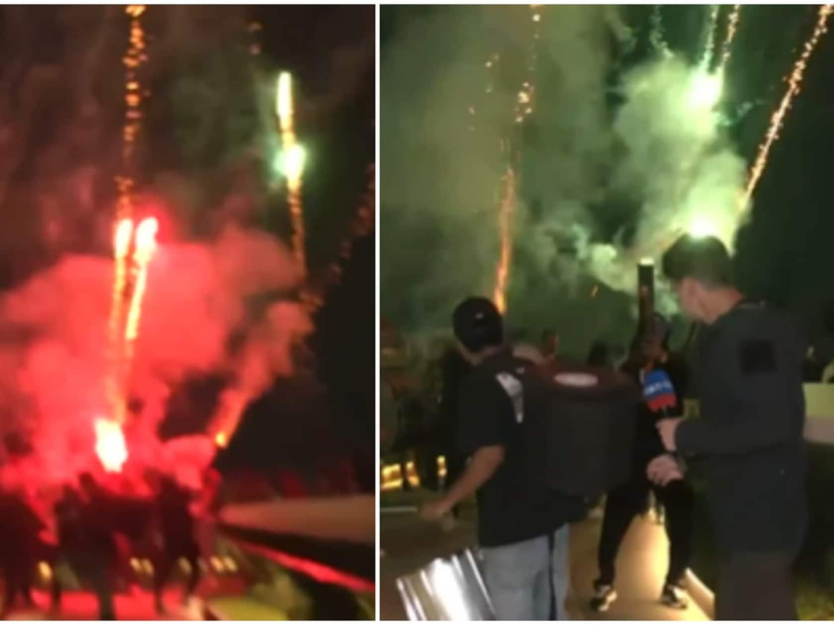Mexico Fans Camp Outside England’s Hotel with Fireworks and Trumpets Ahead of World Cup Showdown