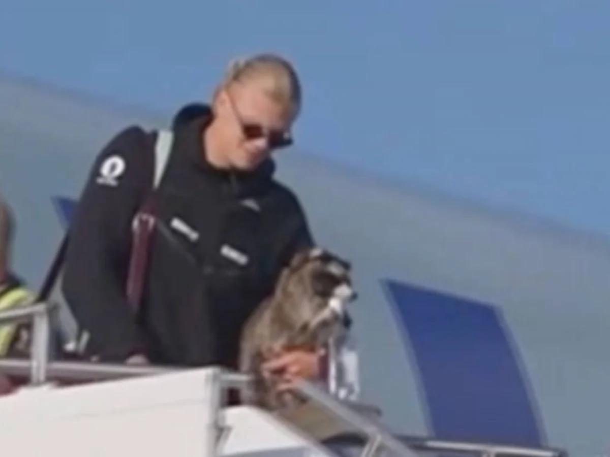 Erling Haaland Landed in Norway With a $750 Stuffed Raccoon Under His Arm