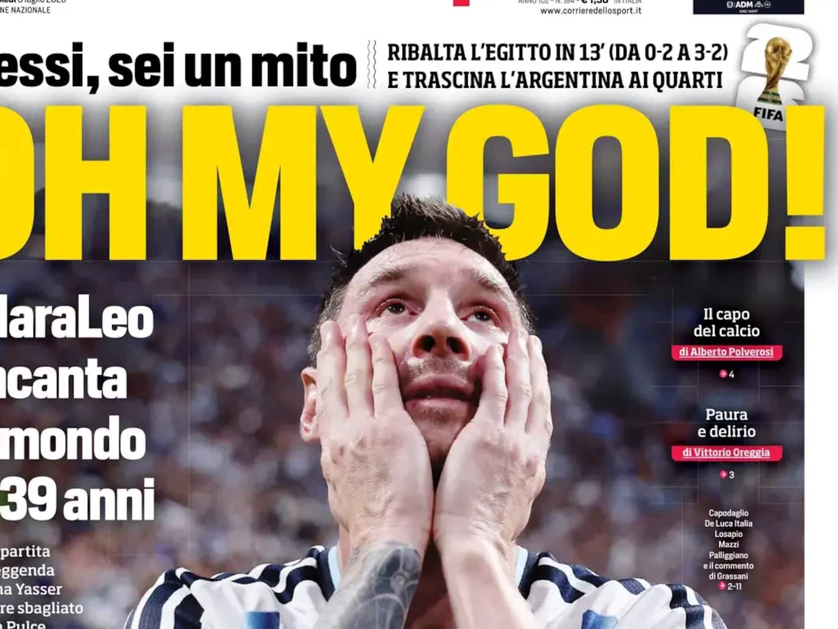 Messi Misses a Penalty, Then Scores and Weeps. Argentina Survives Egypt in Stunning Comeback.