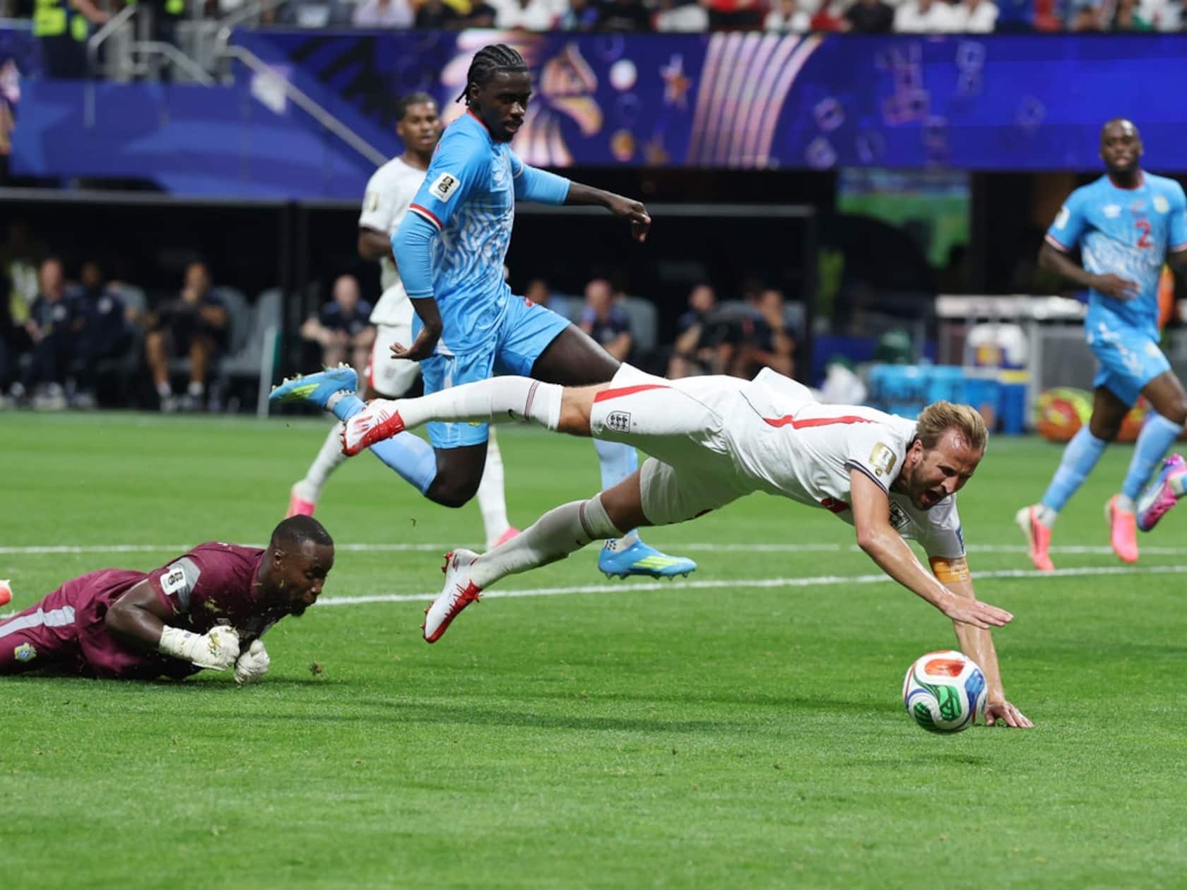 England’s Harry Kane Denied Penalty vs DR Congo and Alan Shearer Is Not Having It